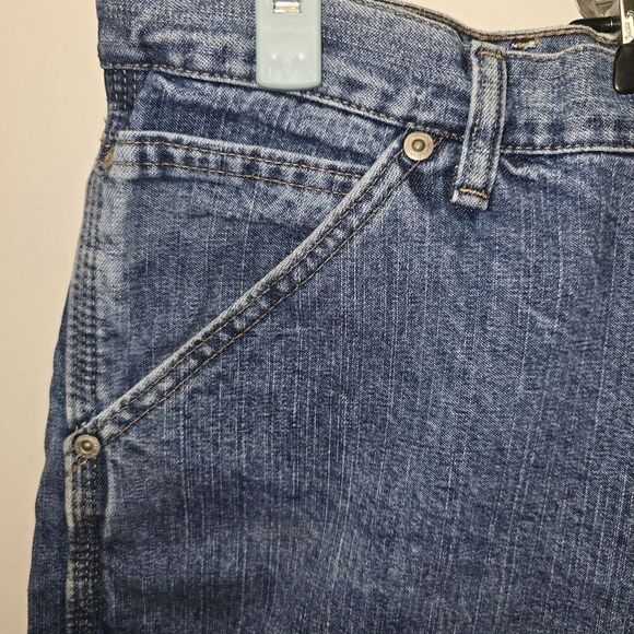 Vtg Wrangler Men's 100% Cotton Carpenter Work Denim Blue Jeans Size 42x30 (C27) - Picture 6 of 9